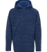 J America 8610 Youth Cosmic Fleece Hooded Pullover ROYAL FLK/ ROYAL front view