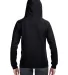 J America 8836 Women's Sueded V-Neck Hooded Sweats BLACK back view