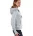 J America 8913 Women's Zen Fleece Full-Zip Hooded  CEMENT side view