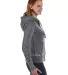 J America 8913 Women's Zen Fleece Full-Zip Hooded  DARK SMOKE side view