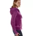 J America 8913 Women's Zen Fleece Full-Zip Hooded  VERY BERRY side view