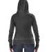 J America 8913 Women's Zen Fleece Full-Zip Hooded  TWISTED BLACK back view