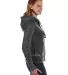 J America 8913 Women's Zen Fleece Full-Zip Hooded  TWISTED BLACK side view