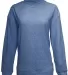 J America 8428 Women's Weekend Terry Mock Crew ROYAL front view