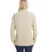 J America 8428 Women's Weekend Terry Mock Crew NATURAL back view