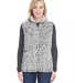 J America 8456 Women's Epic Sherpa Vest BLACK HEATHER front view