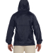 Harriton M750 Adult Packable Nylon Jacket in Navy back view