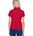 Harriton M315W Ladies' 4 oz. Polytech Polo in Red back view