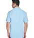 Harriton M575 Men's Two-Tone Bahama Cord Camp Shir in Cloud blue/ crem back view