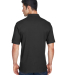 Harriton M200 Men's 6 oz. Ringspun Cotton Piqué S in Black back view