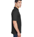 Harriton M200 Men's 6 oz. Ringspun Cotton Piqué S in Black side view