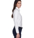 Harriton M600W Ladies' Long-Sleeve Oxford with Sta WHITE side view