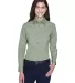 Harriton M500W Ladies' Easy Blend™ Long-Sleeve T DILL front view