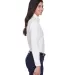 Harriton M500W Ladies' Easy Blend™ Long-Sleeve T WHITE side view