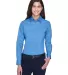 Harriton M500W Ladies' Easy Blend™ Long-Sleeve T NAUTICAL BLUE front view