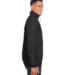 Harriton M740 Adult Fleece-Lined Nylon Jacket in Black/ black side view