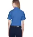 Harriton M600SW Ladies' Short-Sleeve Oxford with S FRENCH BLUE back view