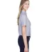 Harriton M600SW Ladies' Short-Sleeve Oxford with S OXFORD GREY side view