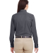 Harriton M581W Ladies' Foundation 100% Cotton Long in Dark charcoal back view