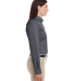 Harriton M581W Ladies' Foundation 100% Cotton Long in Dark charcoal side view