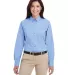 Harriton M581W Ladies' Foundation 100% Cotton Long INDUSTRY BLUE front view