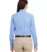 Harriton M581W Ladies' Foundation 100% Cotton Long INDUSTRY BLUE back view