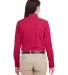 Harriton M581W Ladies' Foundation 100% Cotton Long RED back view