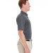 Harriton M582 Men's Foundation 100% Cotton Short-S in Dark charcoal side view