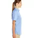 Harriton M582W Ladies' Foundation 100% Cotton Shor INDUSTRY BLUE side view