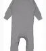 Rabbit Skins 4412 Infant Long Legged Baby Rib Body in Granite heather back view