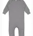 Rabbit Skins 4412 Infant Long Legged Baby Rib Body in Granite heather front view