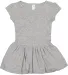 Rabbit Skins 5320 Infant Baby Rib Dress in Heather front view
