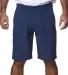 Burnside 9820 Hybrid Stretch Shorts in Heather navy front view