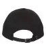 Yupoong 6245PT Peached Cotton Twill Dad Cap BLACK back view