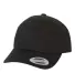 Yupoong 6245PT Peached Cotton Twill Dad Cap BLACK side view