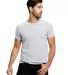2400 US Blanks Adult Jersey Knit T-Shirt in Heather grey front view