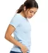 0222 US Blanks Ladies Triblend T-Shirt in Tri light blue side view