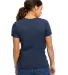 0222 US Blanks Ladies Triblend T-Shirt in Tri navy back view