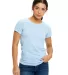0222 US Blanks Ladies Triblend T-Shirt in Tri light blue front view