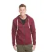 Next Level Apparel 9602 Unisex Zip Hoodie in Maroon front view