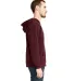 Next Level Apparel 9602 Unisex Zip Hoodie in Maroon side view