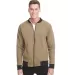 Next Level Apparel 9700 Unisex PCH Bomber Jacket in Hthr militry grn front view