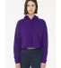 Bella + Canvas 7502 Women's Cropped Fleece Hoodie in Team purple front view
