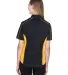North End 77042 Ladies' Fuse Colorblock Twill Shir BLK/ CMPS GOLD back view
