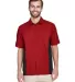 North End 87042 Men's Fuse Colorblock Twill Shirt CLASSIC RED/ BLK front view