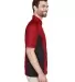 North End 87042 Men's Fuse Colorblock Twill Shirt CLASSIC RED/ BLK side view