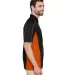North End 87042T Men's Tall Fuse Colorblock Twill  BLACK/ ORANGE side view