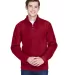 North End 88172 Men's Voyage Fleece Jacket CLASSIC RED front view