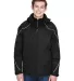 North End 88196 Men's Angle 3-in-1 Jacket with Bon BLACK front view