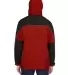 North End 88006 Adult 3-in-1 Two-Tone Parka MOLTEN RED back view